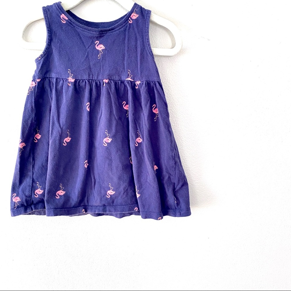 Old Navy Blue Pink Flamingo Sun Dress